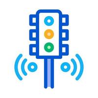 inteligente città traffico luci icona vettore schema illustrazione