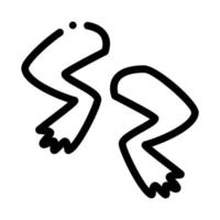 rana gambe icona vettore schema illustrazione