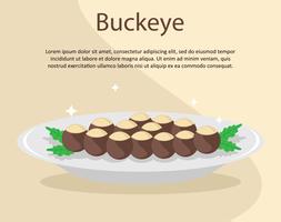 Illustrazione di piatto Buckeye vettore