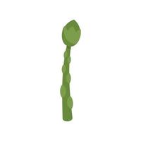 primavera asparago icona piatto vettore. verdura pianta vettore