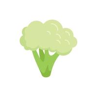 kawaii brocoli icona piatto vettore. verdura broccoli vettore