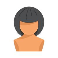 carnevale parrucca icona piatto vettore. lungo capelli vettore