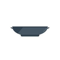 pulito wok padella icona piatto vettore. olio stufa vettore