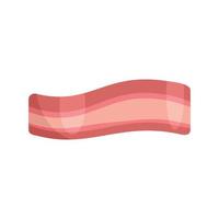 Maiale Bacon icona piatto vettore. carne fetta vettore