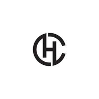 lettera cap o hc logo o icona design vettore