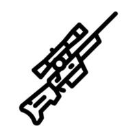 cecchino fucile linea icona vettore illustrazione