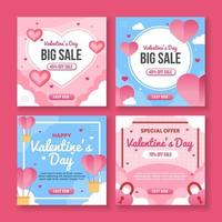 San Valentino giorno vendita sociale media modello vettore