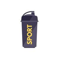 sport shaker icona piatto vettore. Palestra cibo vettore