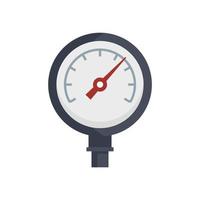 misurare manometro icona piatto vettore. gas pressione vettore