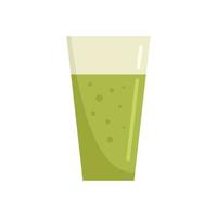 Kiwi fresco succo icona, piatto stile vettore