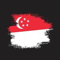 astratto Singapore grunge struttura bandiera design vettore