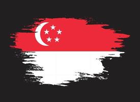 Singapore afflitto grunge bandiera vettore