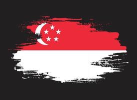 astratto grunge struttura Singapore bandiera design vettore