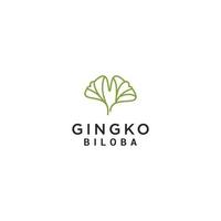 gingko logo design icona vettore