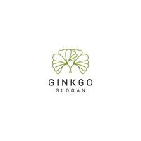 gingko logo design icona vettore