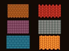 Vettore della raccolta delle mattonelle di tetto
