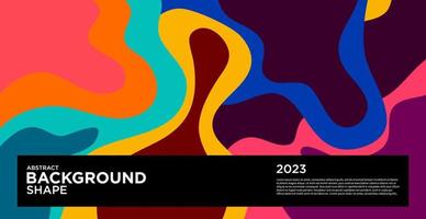 nuovo anno 2023 design modello con fluido colorato astratto, colorato sfondo, manifesto, volantino, sociale media vettore