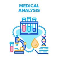 illustrazione a colori del concetto di vettore di analisi medica