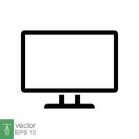 tv icona. semplice piatto stile. tenere sotto controllo schermo, televisione, plasma, portato, lcd, tecnologia concetto. domestico elettrodomestici, gadget e elettronica. vettore illustrazione isolato su bianca sfondo. eps 10.