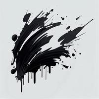 sbavature, macchie di nero dipingere su un' bianca sfondo, buio colori - vettore