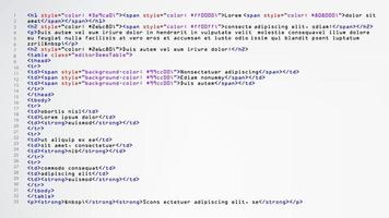 html astratto codice vettore. colorato tag nel del browser Visualizza. fonte codice. astratto computer sceneggiatura. vettore