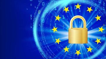 GDPR sfondo vettore. lucchetto. generale dati protezione regolamento. sicurezza tecnologia. illustrazione vettore