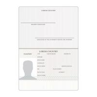 internazionale passaporto vettore. persone identificazione documento. attività commerciale, viaggio concetto. vettore