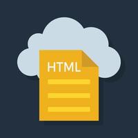 html file - piatto colore icona. vettore