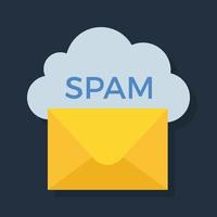 spam e-mail - piatto colore icona. vettore