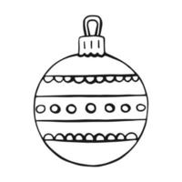 Natale palle. decorazione isolato elementi. mano disegnato vettore illustrazione.