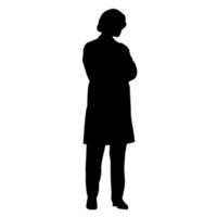 vettore sagome di donne. in piedi donna forma. nero colore su isolato bianca sfondo. grafico illustrazione.