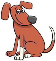 cartone animato cane o cucciolo personaggio animale comico vettore