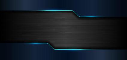 3d banner web modello geometrico blu bagliore lucido vettore