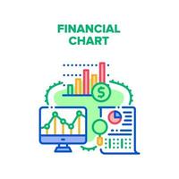 illustrazione a colori del concetto di vettore grafico finanziario