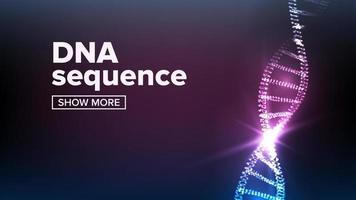 dna struttura vettore. umano genoma. genetico molecola. filo, sequenza. illustrazione vettore