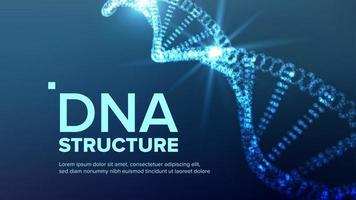 dna struttura vettore. futuristico codice. biotecnologia concetto. biochimica volantino. illustrazione vettore