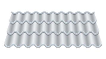 grigio ondulato piastrella vettore. classico ceramica piastrelle coperchio. frammento di tetto illustrazione. vettore