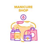 illustrazione a colori del concetto di vettore del negozio di manicure