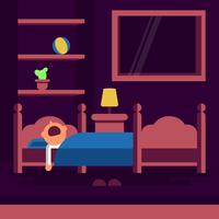 Bedtime Sleeping Vector Illustration