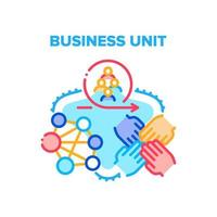 illustrazione a colori del concetto di business unit vettoriale