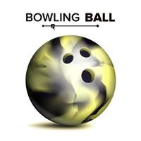 realistico bowling palla vettore. classico il giro sfera. sport gioco simbolo. illustrazione vettore