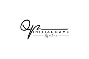 iniziale qp firma logo modello vettore. mano disegnato calligrafia lettering vettore illustrazione.