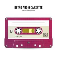 retrò Audio cassetta vettore. dettagliato retrò c90 Audio cassetta con posto per titolo vettore