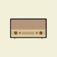 antico Vintage ▾ Radio piatto design vettore illustrazione. analogico retrò Radio, classico stile