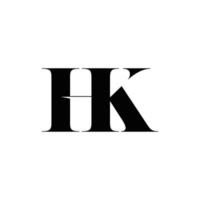 astratto HK lettere iniziali monogramma logo disegno, icona, minimalista, semplice, elegante vettore