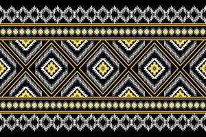 geometrico etnico orientale senza soluzione di continuità modello tradizionale design per sfondo, tappeto, sfondo, vestiario, avvolgere, batik, tessuto, vettore, illustrazione, ricamo stile. vettore