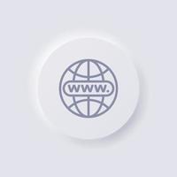 sito web icona, bianca neumorphism morbido ui design per ragnatela disegno, applicazione ui e Di più, pulsante, vettore. vettore