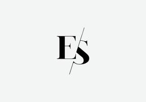 astratto es lettera moderno iniziale logo design vettore