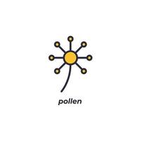 vettore cartello polline simbolo è isolato su un' bianca sfondo. icona colore modificabile.