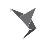 origami logo design vettore icona simbolo modello illustrazione